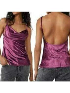 Free People Intimately Fig Jam All Night Velvet Tank Women's Size XS NWT